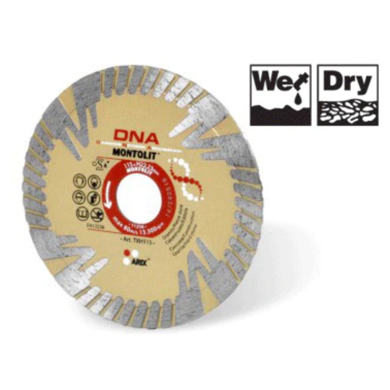 MONTOLIT TXH115 4.5\" Gold Line DNA Turbo Rim Blade