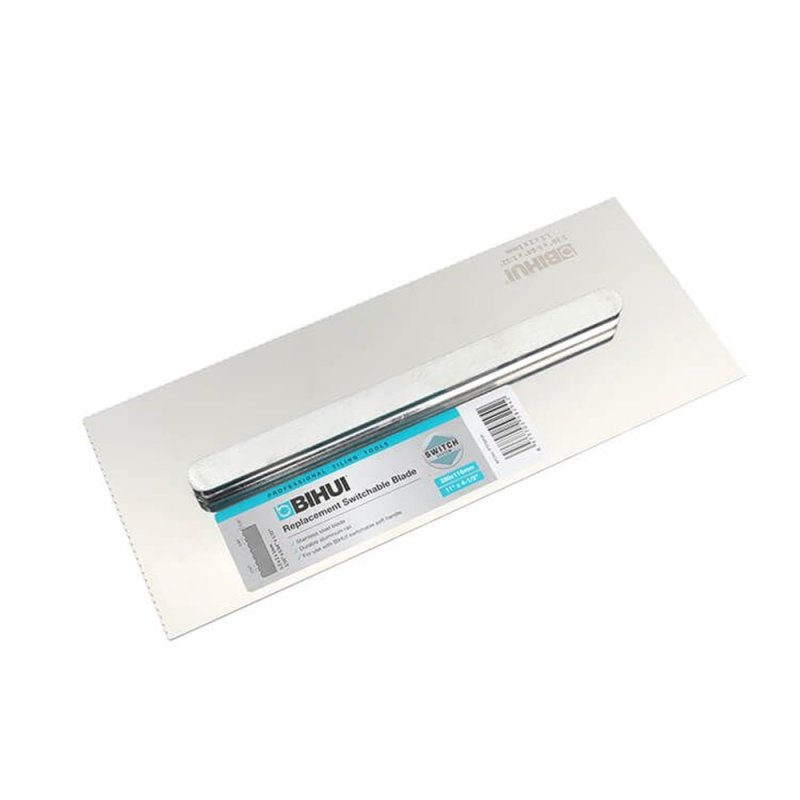 BIHUI PTFWHA Switchable U Notch Carpet Trowel Blade - 1/32\" x 1/16\" x 5/64\"