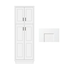 White Shaker 24" x 90" 24" Wide Utility Cabinet - WS-UC2490