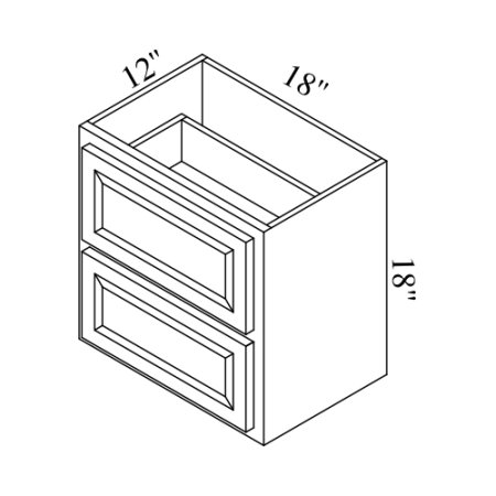 (image for) Woodland 18" x 18" x 12" Under Counter Drawers - WOD-UCD18
