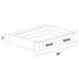 (image for) White Shaker 36" Under Counter Knee Drawer - WS-UCD36