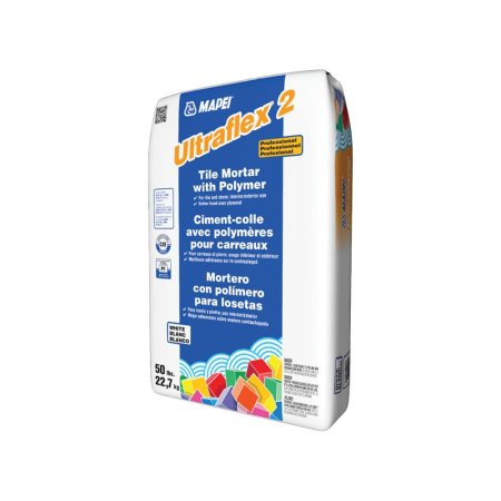 (image for) Mapei Ultraflex 2 Professional Tile Mortar with Polymer - 50 Lb White