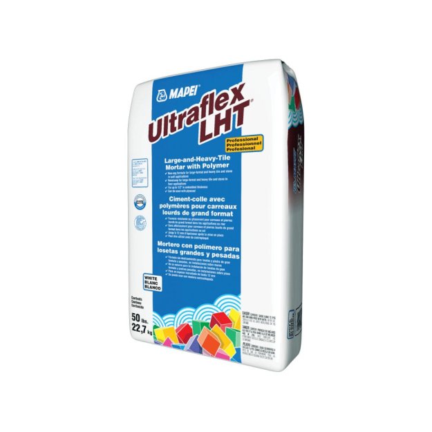 (image for) Mapei Ultra Flex LHT Professional Large-and-Heavy-Tile Mortar with Polymer - 50 Lb White
