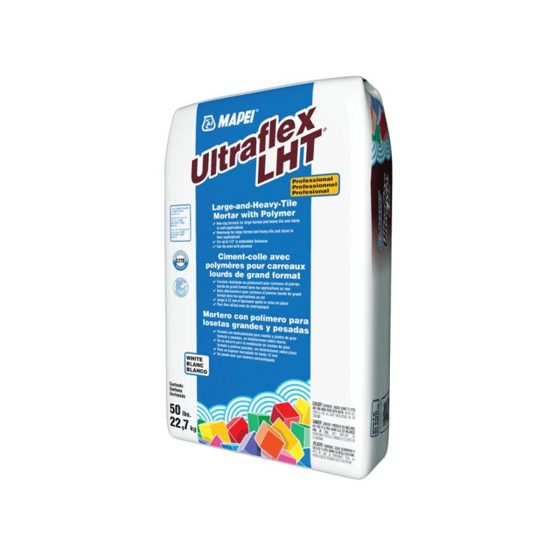 Mapei Ultra Flex LHT Professional Large-and-Heavy-Tile Mortar with Polymer - 50 Lb White