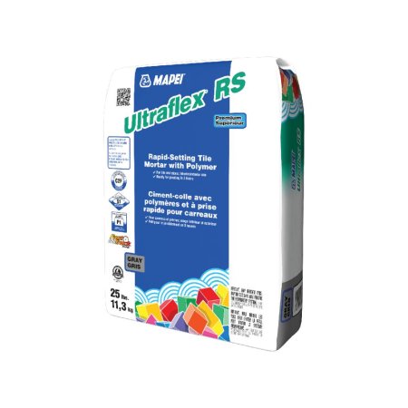 (image for) Mapei Ultraflex RS Premium, Rapid-Setting Tile Mortar with Polymer - 25 Lb Grey