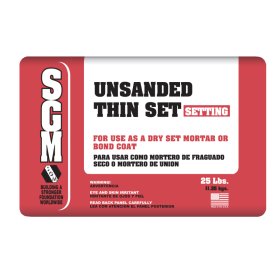 SGM 711 Unsanded Thin-Set Dry-Set Portland Cement Mortar 25 Lbs. - Gray