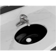 (image for) Pelican PL-3059 Porcelain Undermount Bathroom Sink 17-1/4" x 14" - Black