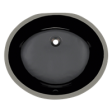 (image for) Pelican PL-3059 Porcelain Undermount Bathroom Sink 17-1/4" x 14" - Black