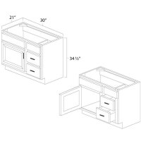 Vanity Sink Base Cabinets with Drawers