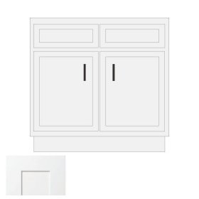 White Shaker 30" x 21" Vanity Sink Base Cabinet - WS-V3021