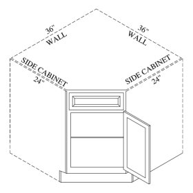 Brae 36" Corner Front Base Cabinet - BRA-BDCF36