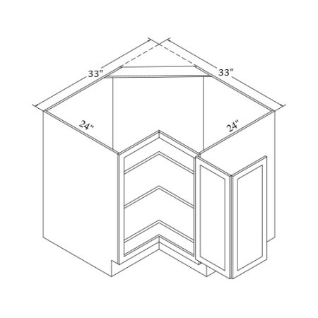 (image for) Brae 33" Lazy Susan Corner Base Cabinet - BRA-BLS33