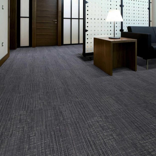 (image for) Next Floor Invincible II 19.7" x 19.7" Solution-Dyed Nylon Fiber System Carpet Tiles - Volcanic NF851022