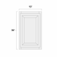 (image for) Aspen White 12" x 36" Single Door Wall Cabinet - ASP-W1236