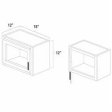 (image for) White Shaker 18" x 12" Single Decorative Stacker Wall Cabinet w/Plain Glass Door - WS-W1812PG