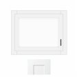 (image for) White Shaker 18" x 12" Single Decorative Stacker Wall Cabinet w/Plain Glass Door - WS-W1812PG