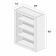 (image for) Aspen White 24" x 42" Double Doors Wall Cabinet - ASP-W2442