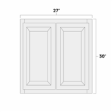 (image for) Aspen White 27" x 30" Double Doors Wall Cabinet - ASP-W2730