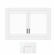 (image for) White Shaker 30" x 12" Single Decorative Stacker Wall Cabinet w/Plain Glass Door - WS-W3012PG