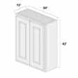 (image for) Aspen White 30" x 42" Double Doors Wall Cabinet - ASP-W3042