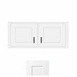 (image for) White Shaker 33" x 12" Bridge Wall Cabinet - WS-W3312