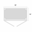 (image for) Aspen White 33" x 12" Double Decorative Stacker Wall Cabinet w/ Plain Glass Door - ASP-W3312PG