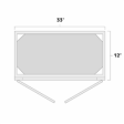 (image for) Aspen White 33" x 15" Bridge Wall Cabinet - ASP-W3315