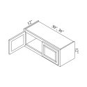 (image for) Storm Gray 30" x 12" Bridge Wall Cabinet - STO-W3012