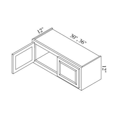 (image for) Brae 36" x 12" Bridge Wall Cabinet - BRA-W3612