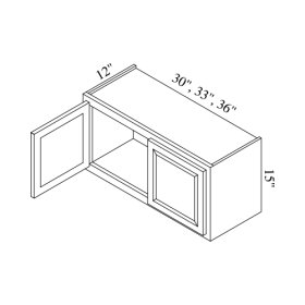 Brae 36" x 15" Bridge Wall Cabinet - BRA-W3615