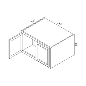 Brae 36" x 18" Refrigerator Wall Cabinet - BRA-W361824