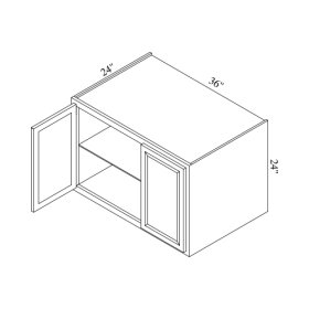 Brae 36" x 24" Refrigerator Wall Cabinet - BRA-W362424