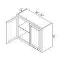 (image for) Brae 30" x 24" Bridge Wall Cabinet - BRA-W3024