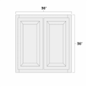 (image for) Aspen White 36" x 36" Double Doors Wall Cabinet - ASP-W3636