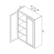 (image for) Brae 33" x 42" Double Doors Wall Cabinet - BRA-W3342