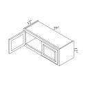 (image for) Raven 39" x 12" Bridge Wall Cabinet - RAV-W3912