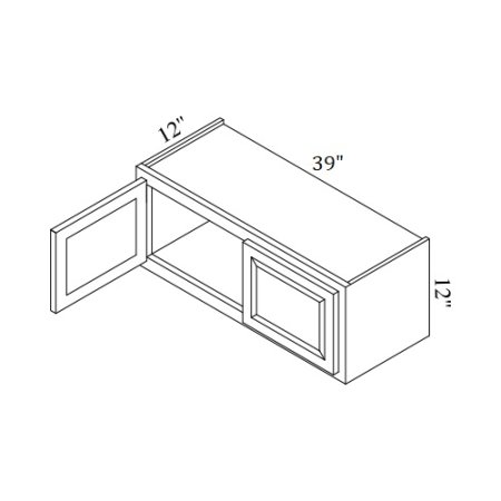 (image for) Woodland 39" x 12" Bridge Wall Cabinet - WOD-W3912
