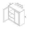 (image for) Brae 39" x 30" Double Doors Wall Cabinet - BRA-W3930