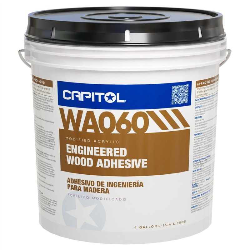 CAPITOL WA060 Modified Acrylic Wood Flooring Adhesive - 4 Gal.