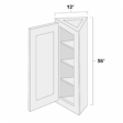 (image for) Aspen White 12" x 36" Angled End Wall Cabinet - ASP-WCA1236