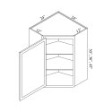 (image for) Brae 24" x 42" Diagonal Corner Wall Cabinet BRA-WCD2442