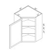 (image for) Brae 24" x 36" Diagonal Corner Wall Cabinet BRA-WCD2436