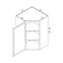 (image for) Brae 27" x 36" x 15" Diagonal Corner Wall Cabinet - BRA-WDC273615