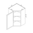 (image for) Brae 27" x 36" x 15" Diagonal Corner Wall Cabinet - BRA-WDC273615