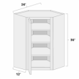 (image for) Aspen White 24" x 36" Diagonal Corner Wall Cabinet ASP-WDC2436