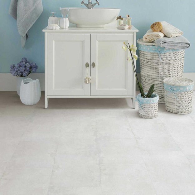 (image for) Next Floor Bedrock 12" x 24 Luxury Vinyl Tile DB - Whitewash - 424 001