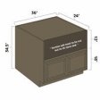 (image for) Winchester Grey 36" Farm Sink Base Cabinet - WIN-FSB36