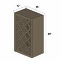 (image for) Winchester Grey 30" x 15" Lattice Wine Rack - WIN-LWR3015