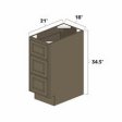 (image for) Winchester Grey 18" Three Drawer Vanity Cabinet - WIN-VDB1821
