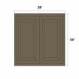 (image for) Winchester Grey 24" x 36" Double Doors Wall Cabinet - WIN-W2436